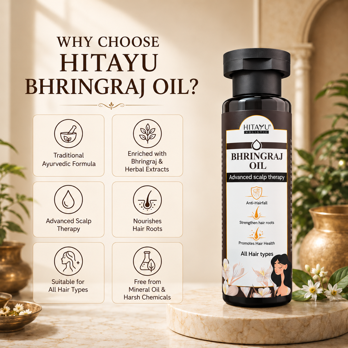 Bhringraj Oil | Strengthen Roots | 100ml