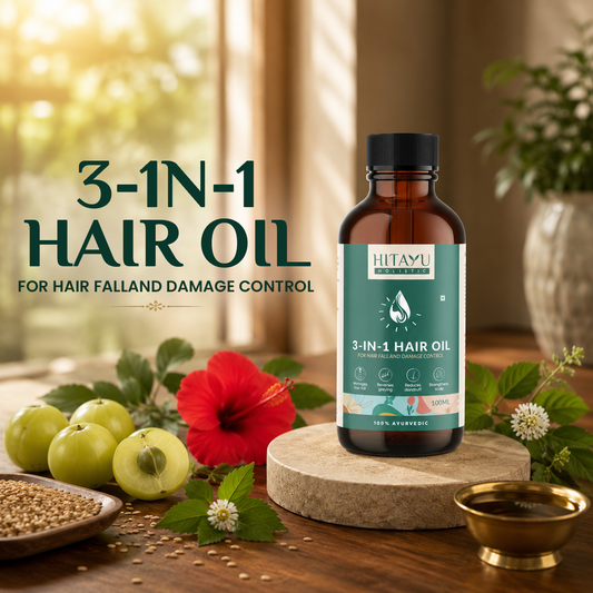 3‑in‑1 Ayurvedic Hair Oil | Reverses Premature Greying | 100ml