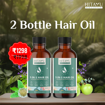 3‑in‑1 Ayurvedic Hair Oil