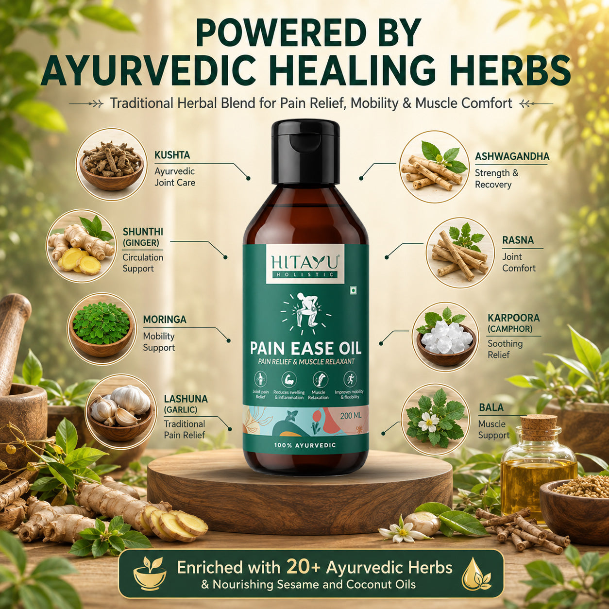 Pain Ease Oil – Ayurvedic Joint & Muscle Comfort Oil