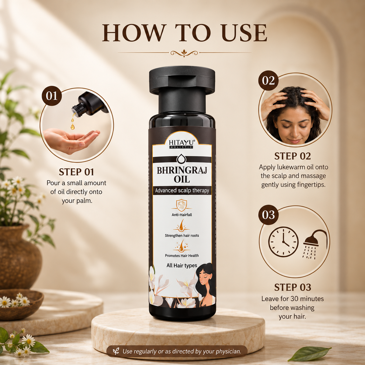 Bhringraj Oil | Strengthen Roots | 100ml