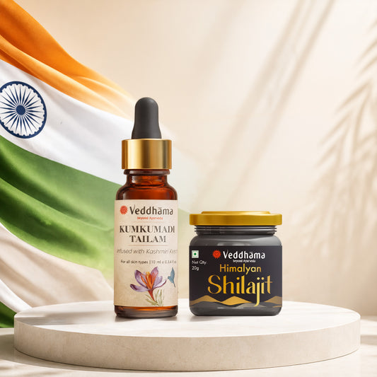 Couple Glow & Vitality Combo | Kumkumadi Tailam+Shilajit | FREEDOM SALE