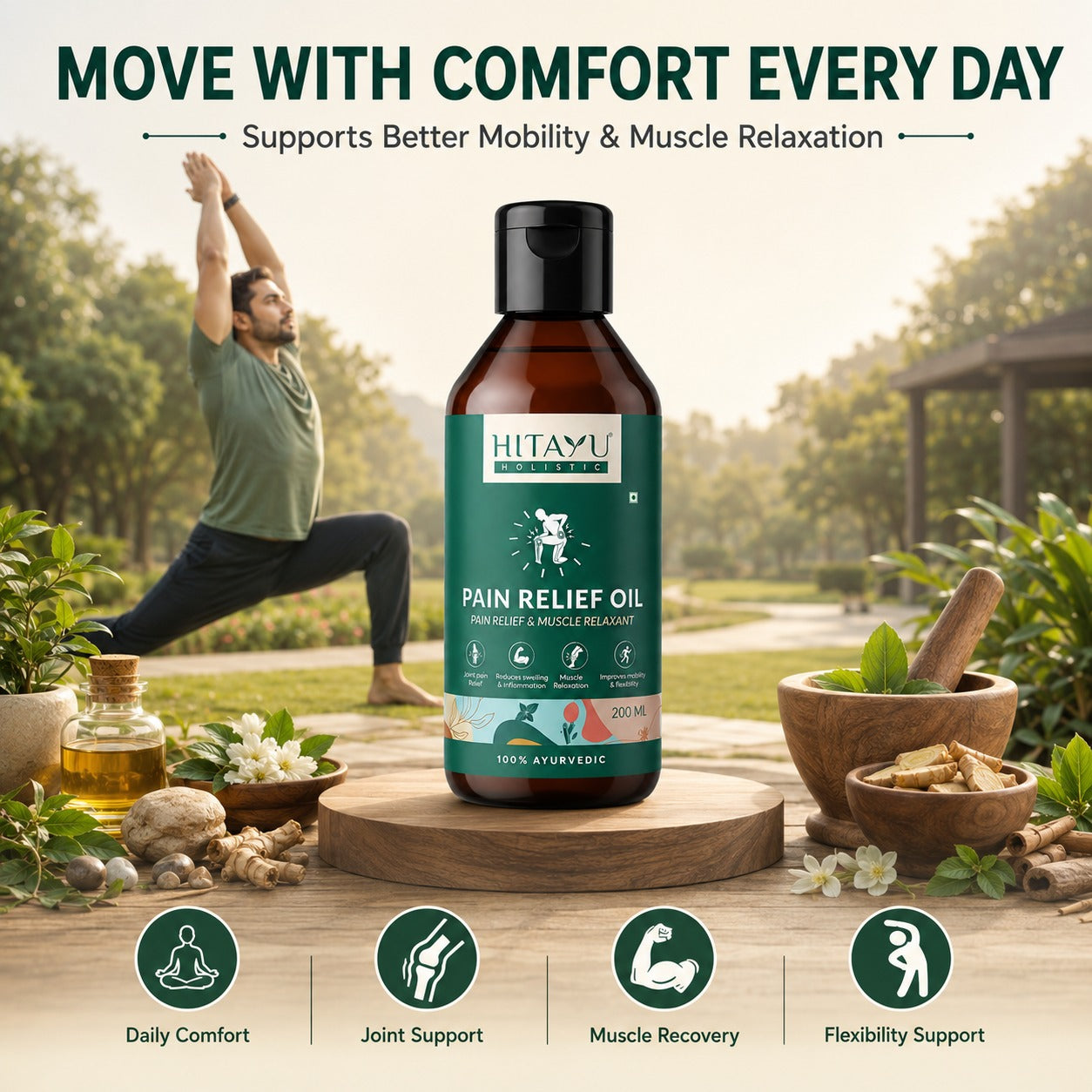 Pain Relief Oil – Ayurvedic Joint & Muscle Comfort Oil