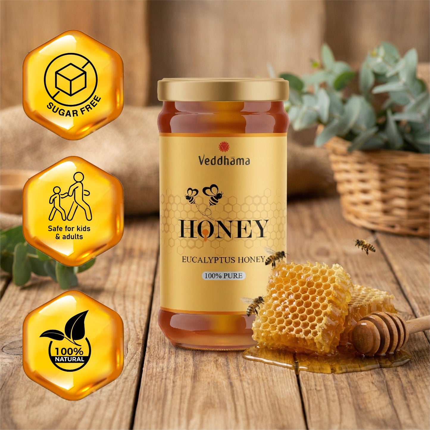 Honey – 100% Pure & Raw Eucalyptus Honey
