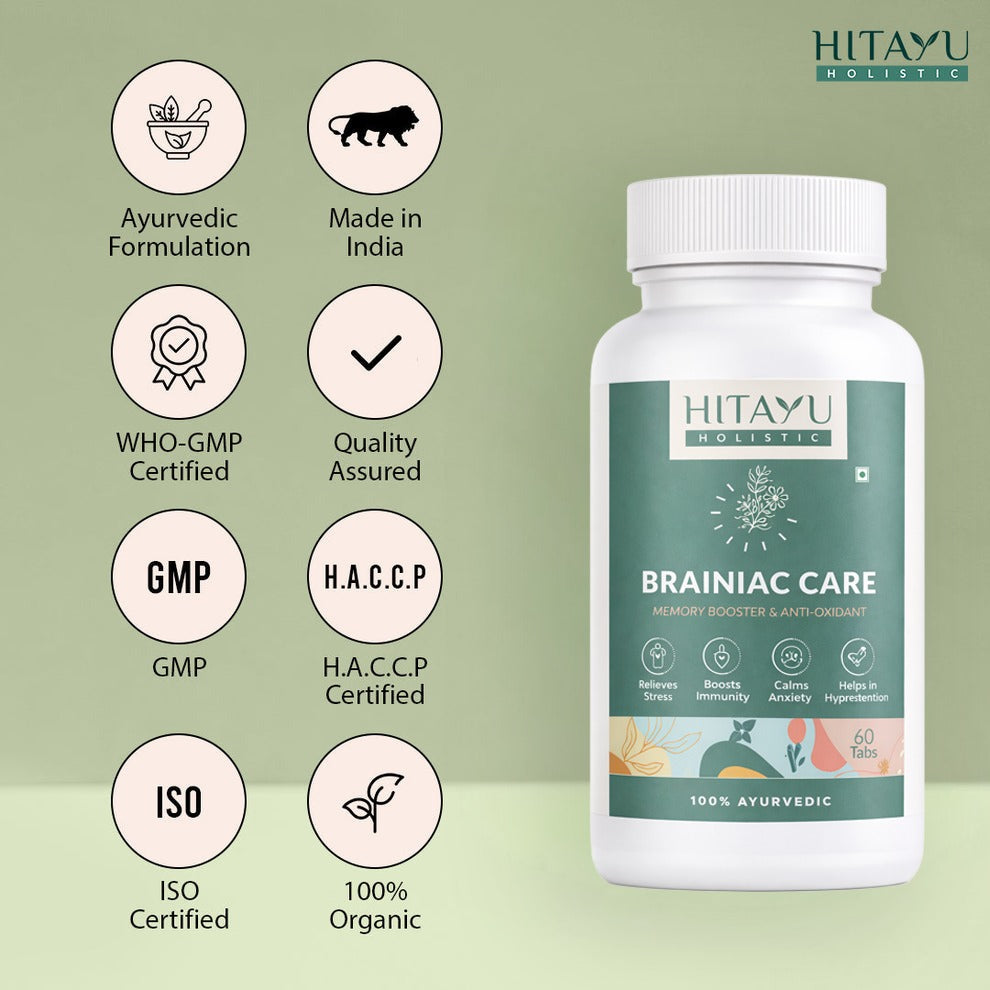 Brainiac Care + ARQ Brainiac | Ayurvedic Support for Sleep, Focus & Mental Wellness